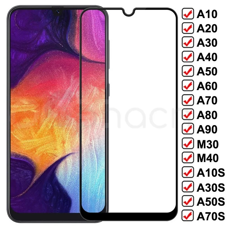 9D Tempered Glass For Samsung Galaxy A10 A20 A30 A40 A50 A60 A70 A80 A90 Protective Glass M10 M20 M30 M40 A10S A30A A50S A70S