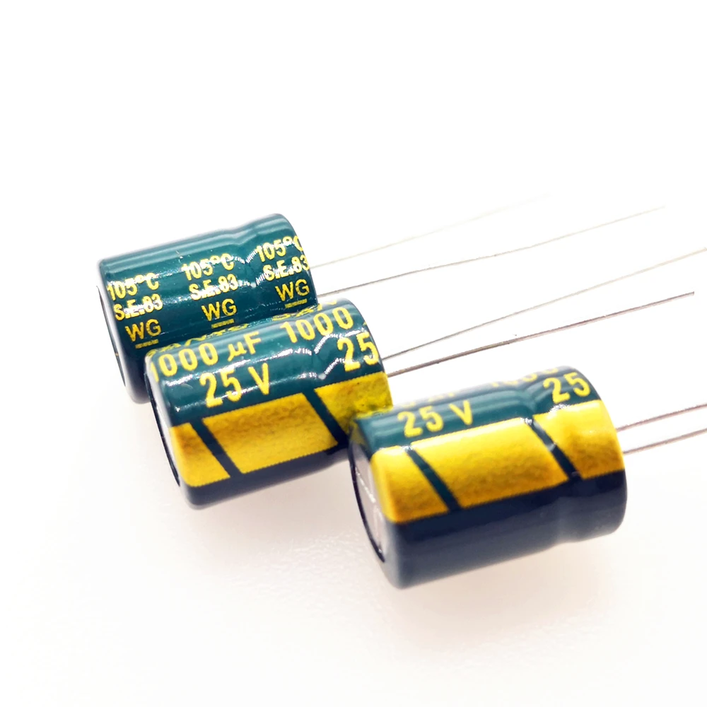 20pcs/lot high frequency low impedance 25v 1000uf  aluminum electrolytic capacitor 1000uf 25v 25V1000uf 20%