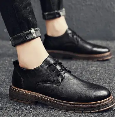 Japanese Korean Men summer business dress Leather shoes Man casual British Style shoes 2021 new fashion youth spring and Autumn