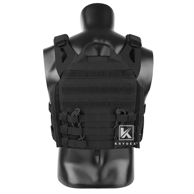 KRYDEX Tactical Plate Carrier Quick Release Assaulter Armor Vest High Speed Instant Cummerbund/Shoulder Strap Black