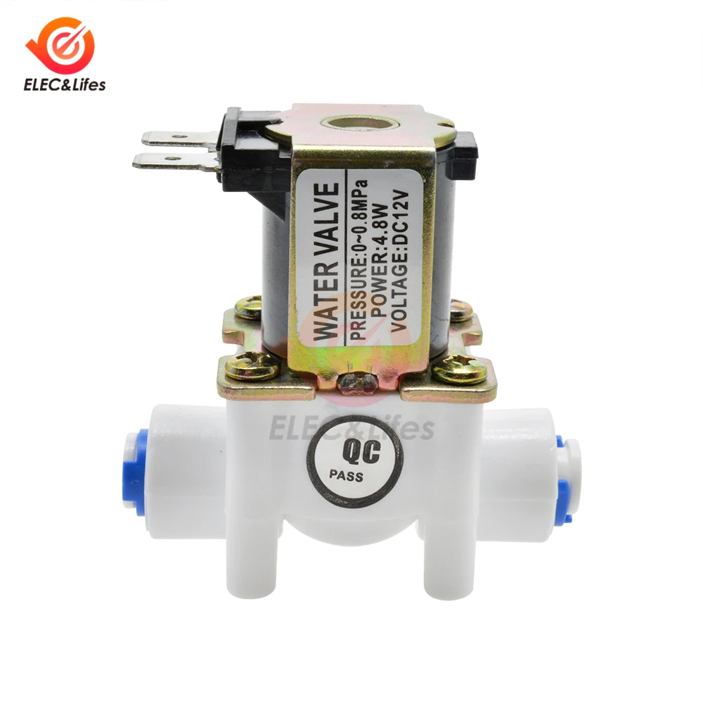 NC Electric Solenoid Valve Magnetic DC 12V 24V 1/4" Water Air Inlet Flow Switch Water Pump control for Washing Machine Dispenser