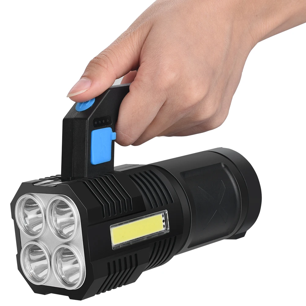 High Power Led Flashlights Ultra Bright Torch Rechargeable Outdoor Camping Long-range Flashlight 4 Switch Mode Led Flashlight