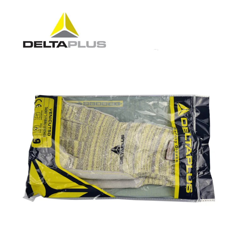 Imagem -05 - Deltaplus Luvas de Segurança 5lv Corte-prova Palma Couro Reforçar Aramid Fibra Pode Curto Anti-escalda Luvas de Proteção