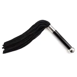 Genuine Leather Tassel Short Horse Riding Whip for Horse Riding, Knight Equipment,15 Inch Length