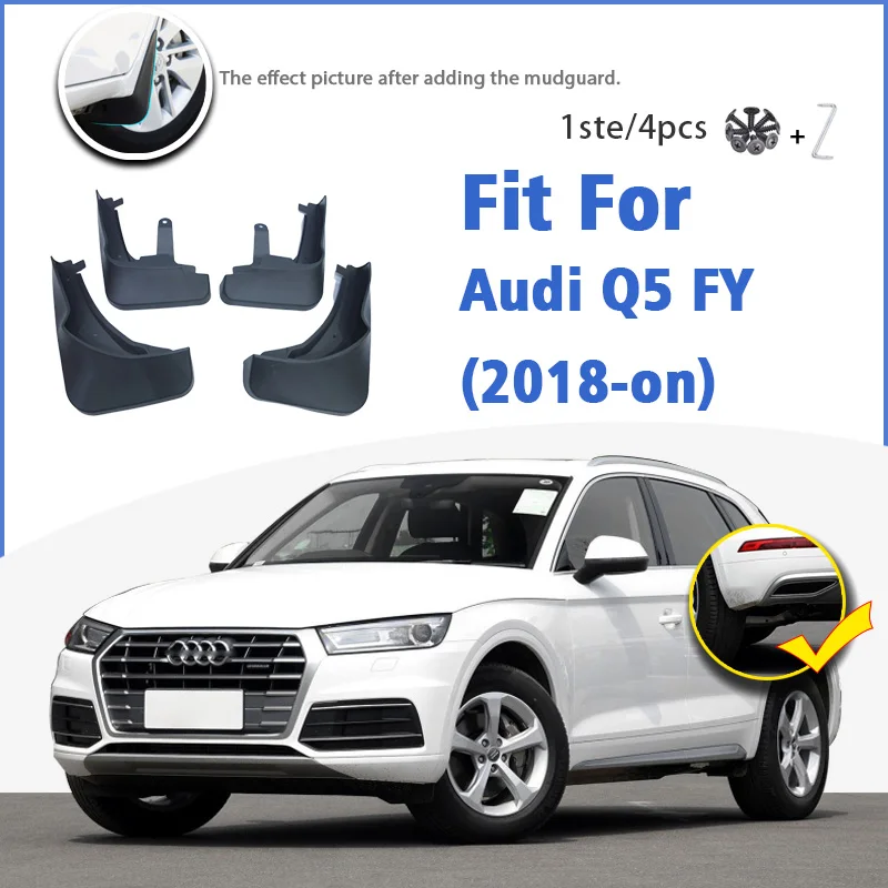 Mudguard For Audi Q5 FY  2017 2018 2019 2020 Front Rear 4pcs Mudflaps Mudguards Car Accessories Auto Styline Splash Guard Fender