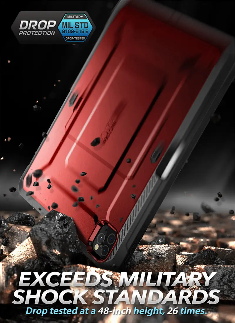SUPCASE For iPad Pro 12.9 Case (2022/2021/2020) UB Pro Full-Body Rugged Kickstand Protective Case with Built-in Screen Protector