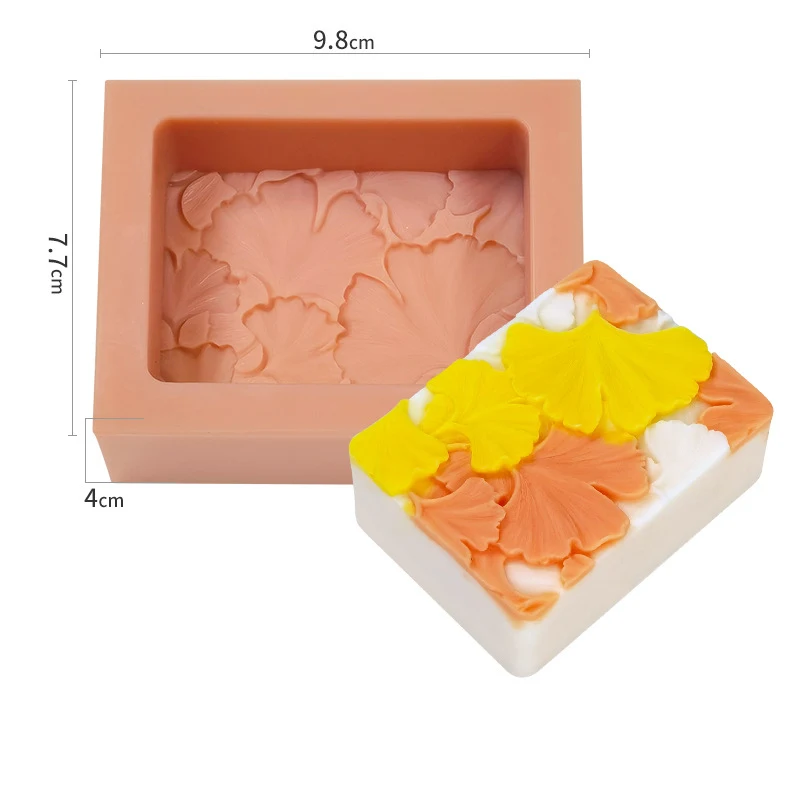 

Silicone Soap Mold Flower Ginkgo Biloba Maple Leaf Shape Cloud Form Handmade Mould Cake Loaf Clay Candle Making Supplies Tool