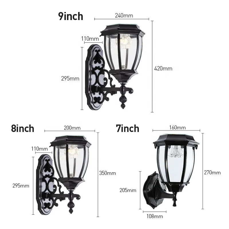 Imagem -04 - Solar Led Luzes de Parede ao ar Livre Painel Solar Lâmpadas Luz Solar Retro Rua Lâmpada Decoração do Jardim Holofotes Solares Quintal Controle Luz