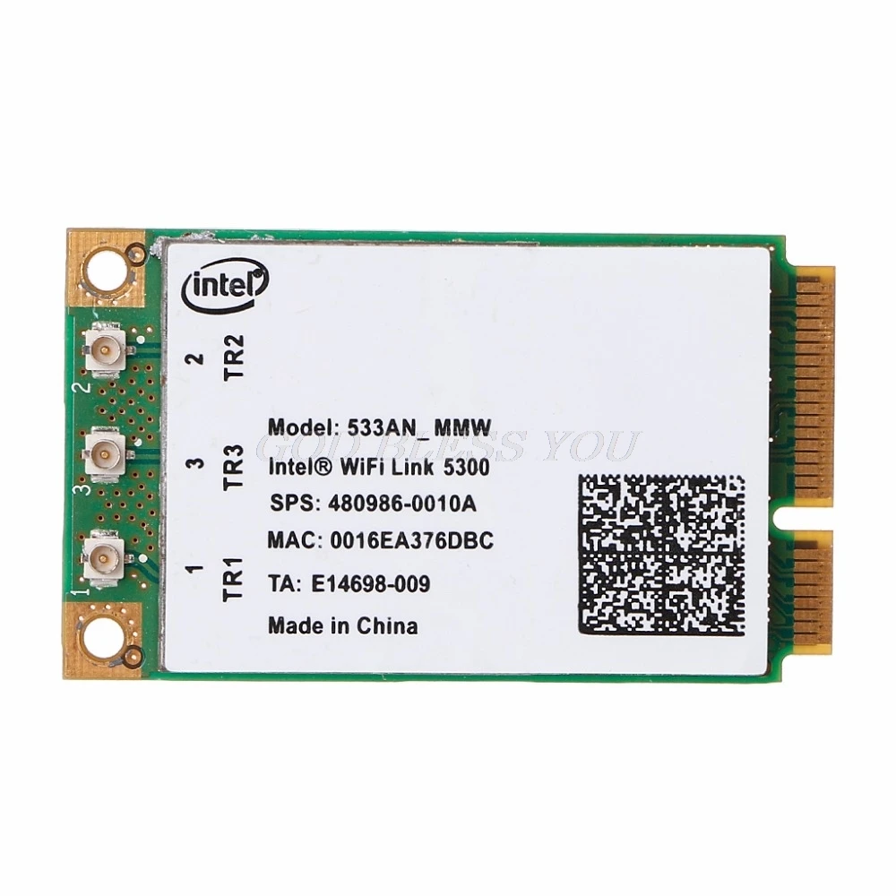 2.4 GHz & 5.0 GHz 5300 533AN_MMW Wireless WLAN WiFi Mini PCIe Card 802.11n+ 450Mbps Device Module WiFi Link Card Drop Shipping