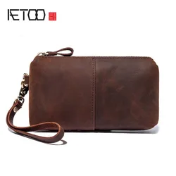 AETOO-Bolso de cuero de Caballo loco para hombre, Cartera de mano, estilo retro, nuevo