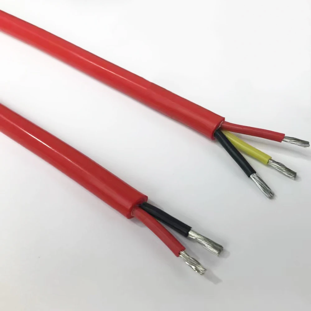 Red Silicone Rubber Wire Special Soft Silico Cable 200 Degree Sheath Cable YGC 2-core Waterproof Oil-proof HighTemperature Wire