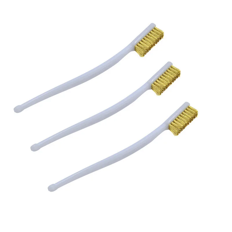 1/3Pcs Opcional Bico Aquecedor Bloco Ferramenta De Limpeza De Fio De Cobre Escova De Latão Limpador Escova De Dentes Para Hotend