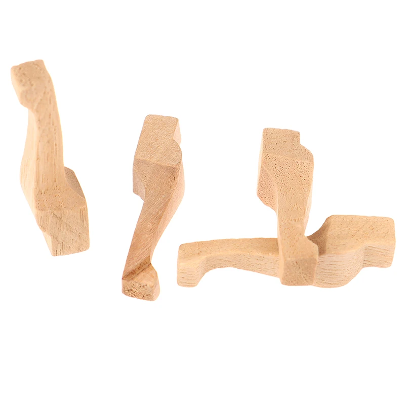 4Pcs FAI DA TE In Legno Gambe del Tavolo per 1/12 Dollhouse Miniatura della Mobili giocattolo Decor Fare Accessori Bambole Decorazione Della Casa