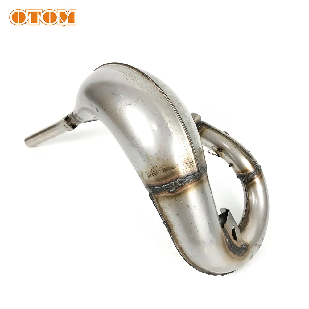 OTOM Motorcycle Exhaust Front Section Muffler Steel Engine Outlet Expansion Chamber For KTM SX XC 85 105 Motocross Pit Dirt Bike