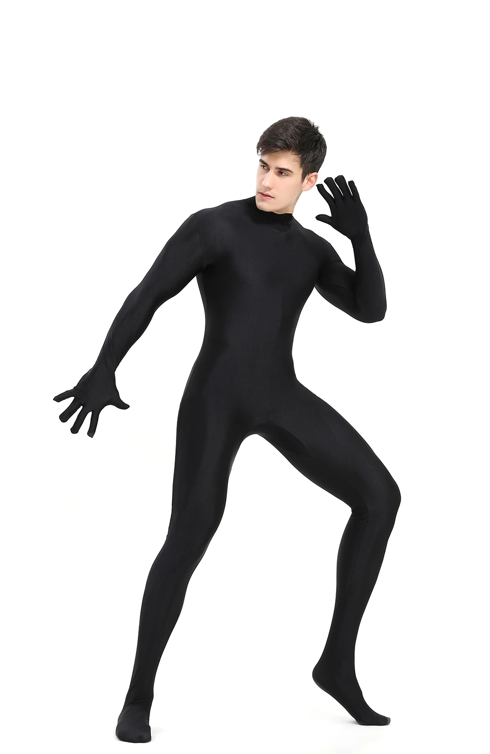 SPEERISE czarny Spandex Zentai pełne Body obcisły kombinezon Unisex Zentai garnitur Body kostium dla kobiet Unitard dancewear