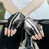 ROCKBROS Summer Cycling Half Finger Gloves Anti-slip Breathable Bicycle Gloves Men Women Anti-sweat Reflective Bike Gloves