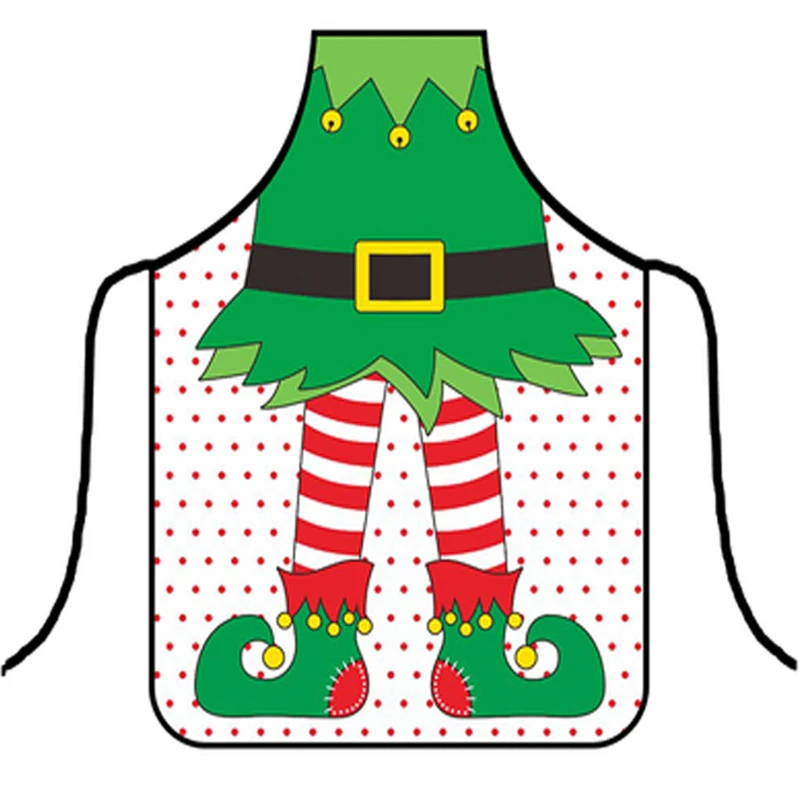 3D Christmas Clown Funny Apron Women Aprons Dinner Party Cooking Apron Adult Cozinha Tablier Cuisine Pinafore WQ303