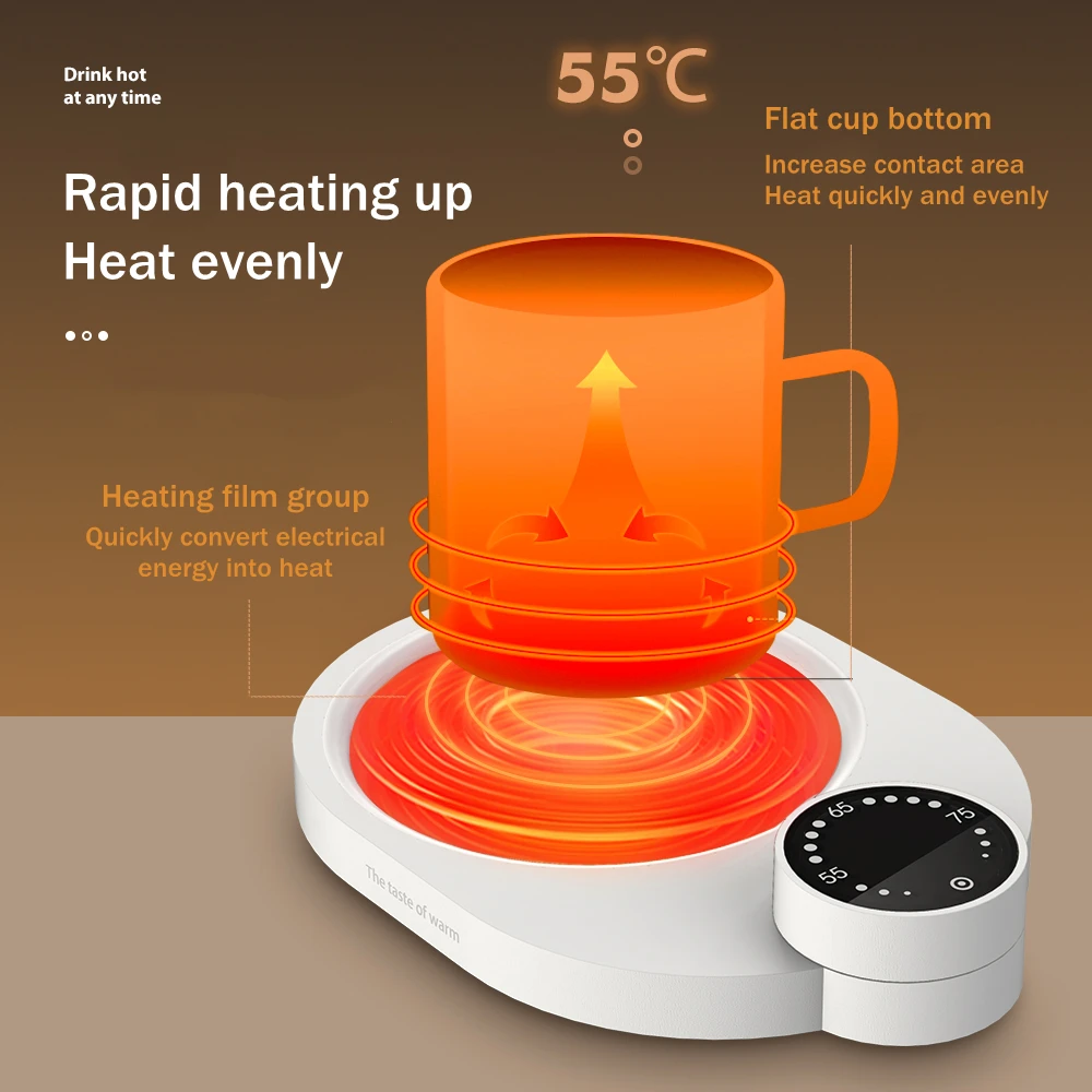 Văn Phòng Của Ấm Chén Cà Phê Làm Nóng Coaster 3 Bánh Răng Nhiệt Độ Không Đổi Nhà Sưởi Trà Sữa Giữ Ấm Đồ Uống Nóng Lạnh