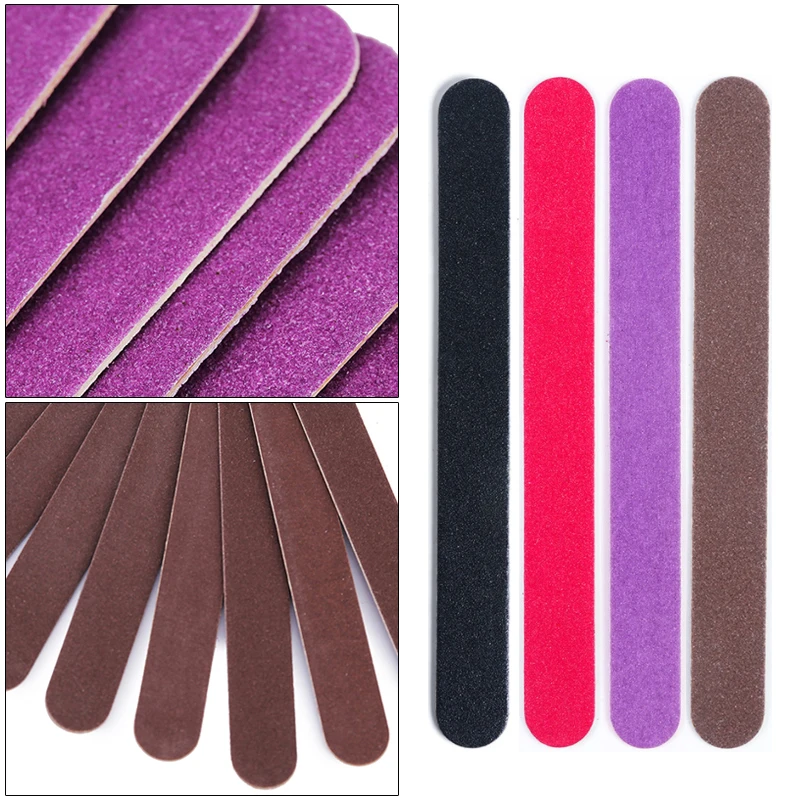 

10Pcs Nail File Wooden Nail Art Sanding Buffer 80/240 Sandpaper UV Gel Polisher Manicure Pedicure Nails Tool