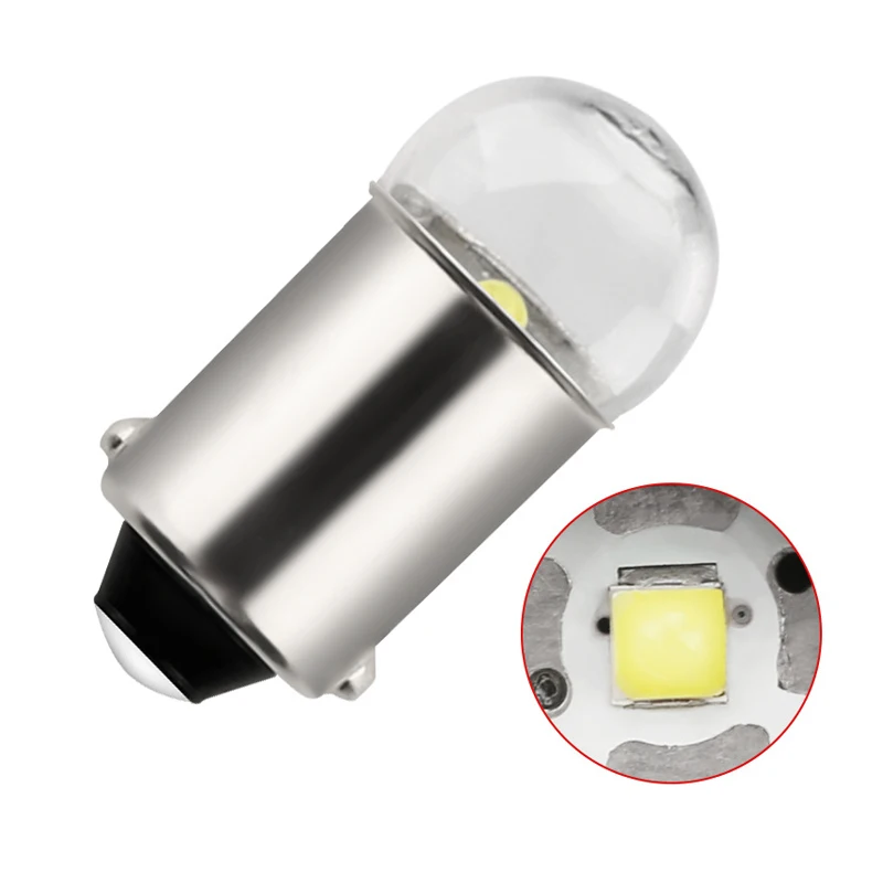 2/4pcs BA9S 3030 1SMD Led T4W T2W Car License Plate Light Turn Signal Bulb Parking Lights Door Lamp Warm White 4300K 6000K 12V