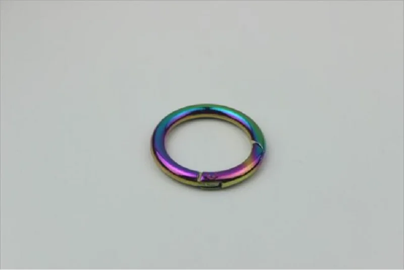 10pcs/50 pcs,6 size Rainbow ineer cm Welded Rings,Closed Round O ring for bags purse sewing crafts