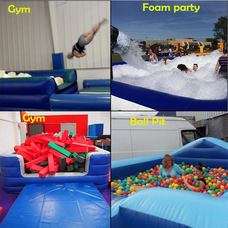 High Quality Gymnastics Inflatable Air Pit Jumping Foam Pit Bounce Air  Ball Pit For Training Party Rental