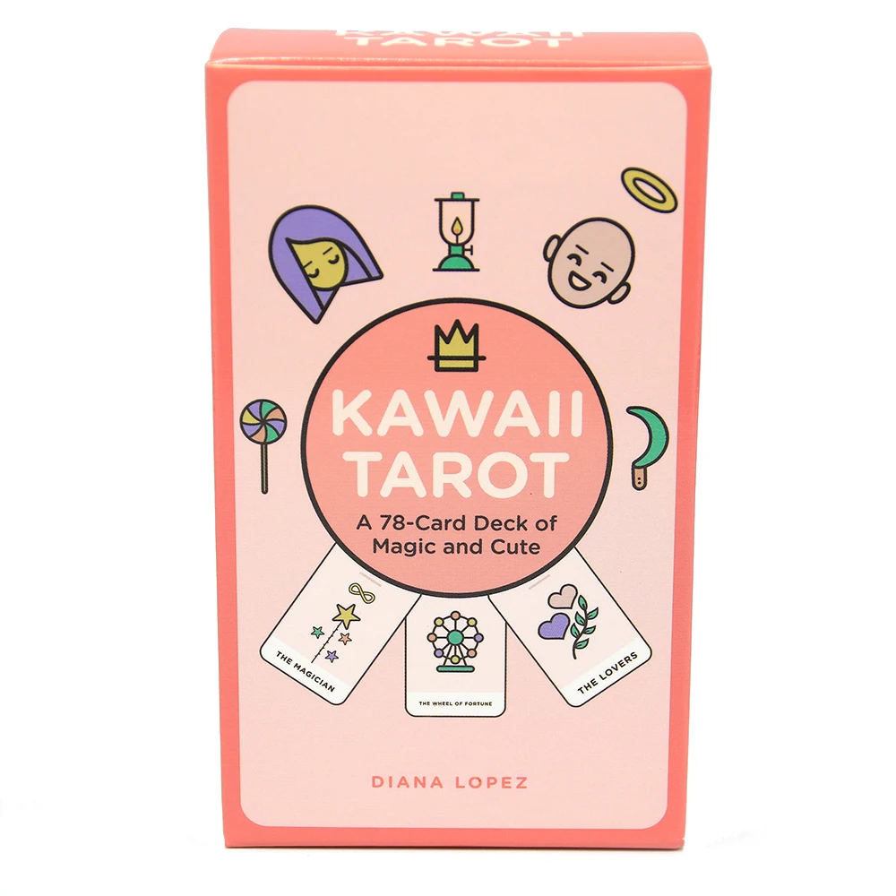 Kawaii Tarot 78 Card Deck of Magic and Cute Card Book Diana Lopez  features Sweet Pastel-colored Design kawaii collectors alike