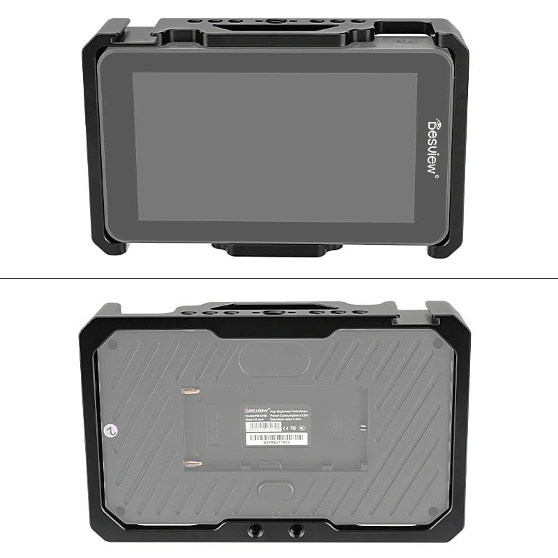 KIMRIG Destview R6 UHB 5,5 inch 2800nit 4K monitor beschermende kooiset exclusief gebruik met 1/4" montagepunten en schoenmontage