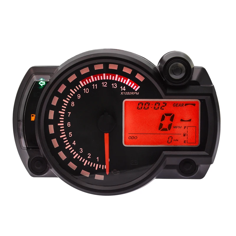 KOSO-velocímetro Digital Universal para motocicleta, odómetro LCD RX2N, instrumento medidor ajustable de 0- 299 KM/H, 7 colores, retroiluminación