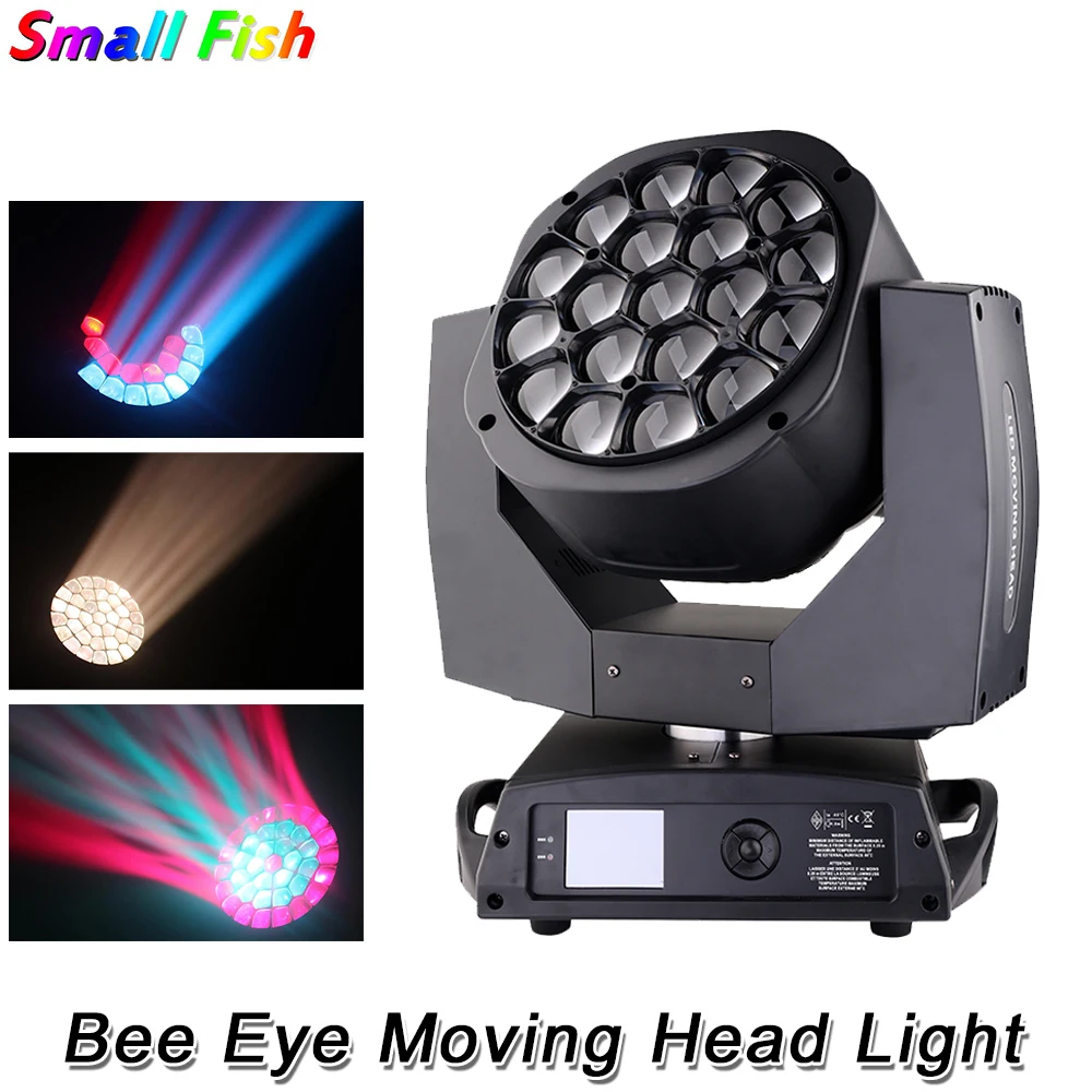 2IN1 Flight Case Packing 19X15W RGBW LED Moving Head Zoom Light Wash Beam Effect Stage Light For DMX 512 Dj Light Party Clubs