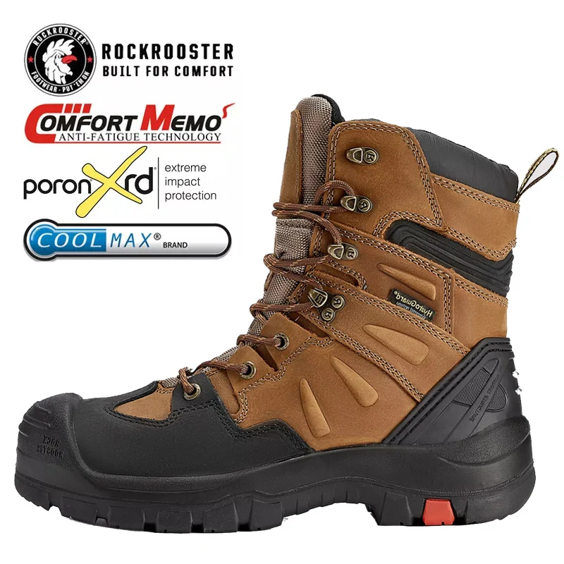 ROCKROOSTER Botas senderismo impermeables cuero tácticas senderismo trabajo