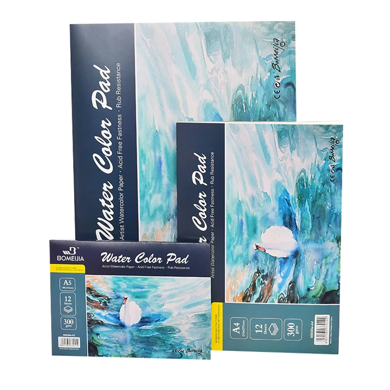 Bomeijia a4 a5 esboço livro papelaria aquarela papel esboço bloco de notas para pintura desenho diário criativo caderno presente