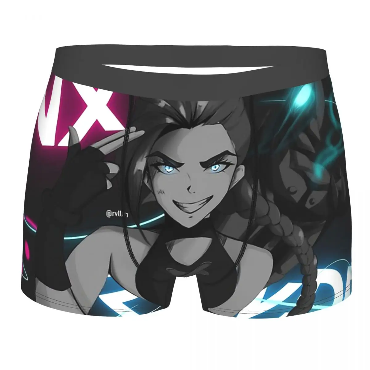 Jinx Smile Arcane League of Legends Underpants Homme Panties Man Underwear Ventilate Shorts Boxer Briefs