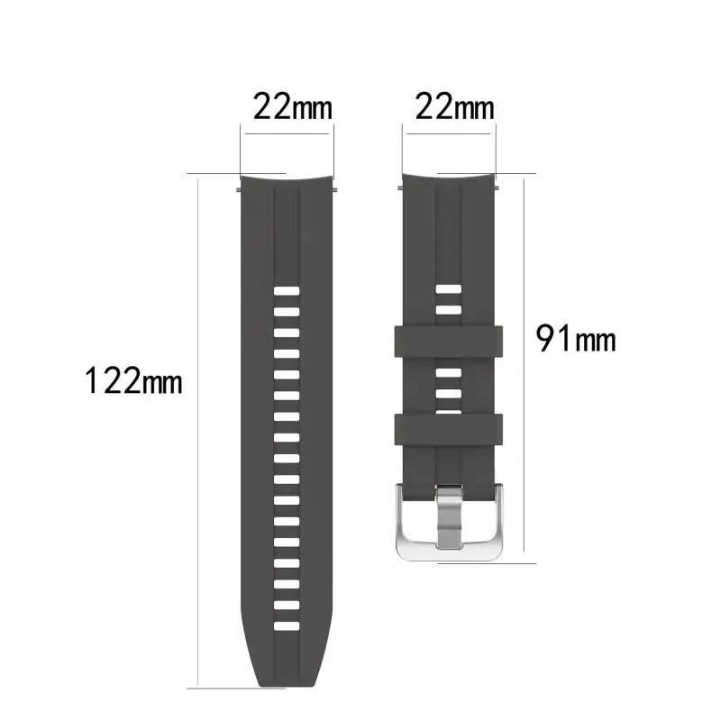 22 mm Silicone Watch Band For Huawei Watch GT 46mm Replace Strap For Huawei Amazfit Gtr Bip Strap Smartwatch Belt Bracelet