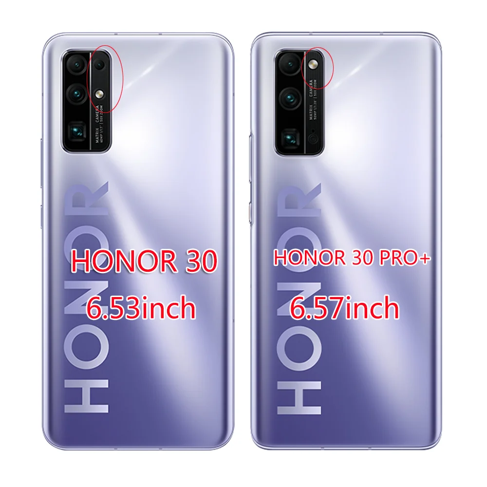 For HONOR 30 Premium Case BMH-AN10 Soft Silicon TPU Phone Back Cover For Huawei Honor 30 Pro + Honor30 Pro Plus EBG-AN10 Bumper