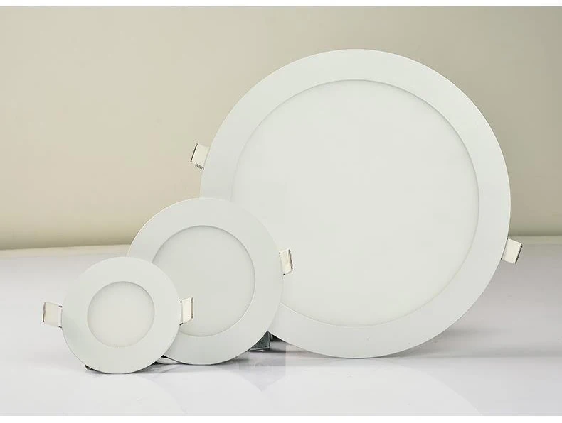 1X Ultra cienki panel LED Downlight 3w 6w 9w 12w 15w 18w Okrągła lampa sufitowa LED Wbudowana lampa panelowa LED AC85-265V SMD2835