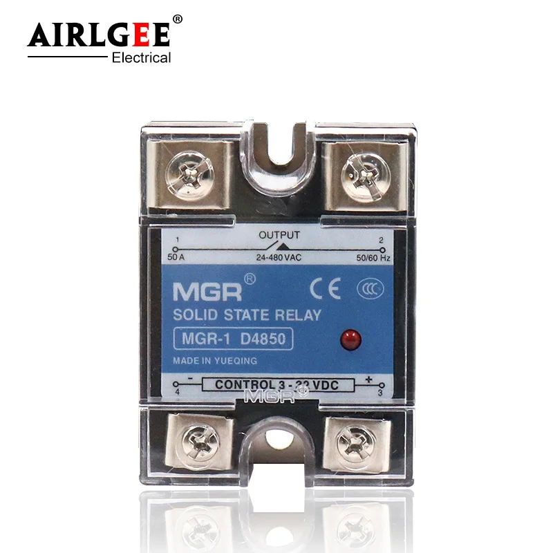 

MGR-1 D4850/SSR-50DA Single phase solid state relay 50A DC DC control AC