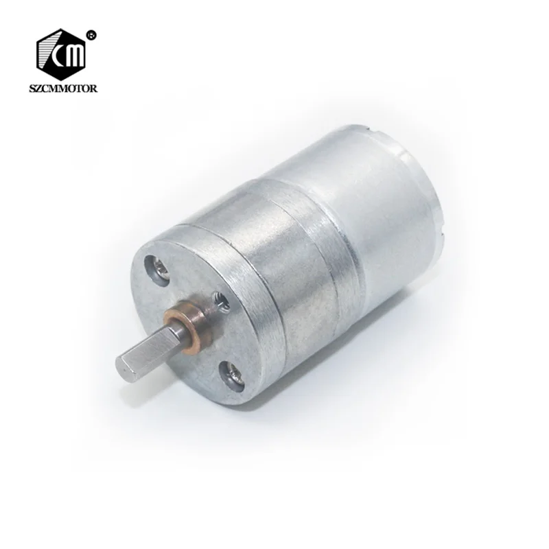 

4mm diameter shaft 25mm all metal gear box DC 6V 12V 40-50mA 8RPM to 1800RPM micro gear motor wholesale of 10 reduction motors