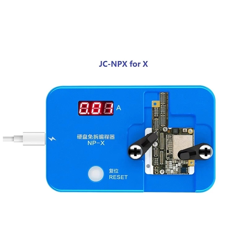 

JCID JC NPX Nand Programmer JC-NPX Non-removal HDD for iPhone X SN Wifi BT Mac Data Read/Write/Edit SYSCFG Formatting