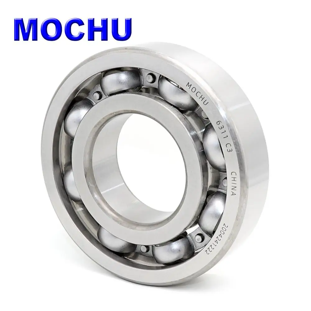 

MOCHU 6311 C3 P5 55X120X29 6311 Bearing ABEC-5 Open Single Row Deep Groove Ball Bearings Metric C3 Clearance Steel Cage