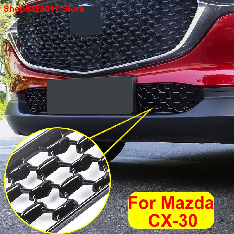 

for Mazda CX30 CX 30 CX-30 2022 2020 2021 Car Front Bottom Middle Net Front Lower Bumper Grill Grille Cover Accessories