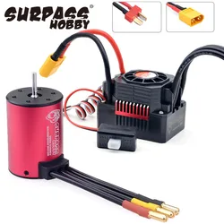 Surpass Hobby Impermeabile 3650 1650KV 2050KV 2300KV 3100KV 3600KV 4500KV Motore Brushless 60A/80A/120A ESC Combo per 1/10 RC Auto