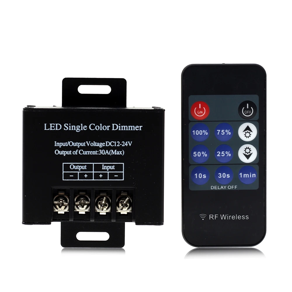 LED Single Color Dimmer Wireless LED Controller 11 Key RF Remote Control Adjust Brightness Switch For LED Strip12V 24V