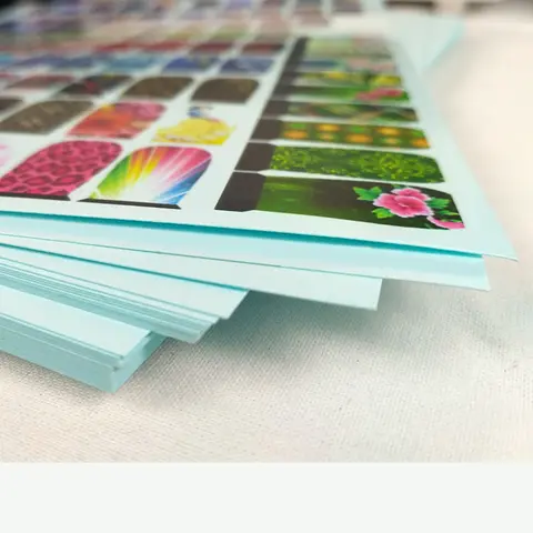 새로운 A4 크기 파란색 워터 슬라이드 데칼 용지 잉크젯 프린터 용 투명 프리미엄 워터 슬라이드 데칼 인쇄용 전사 용지 시트