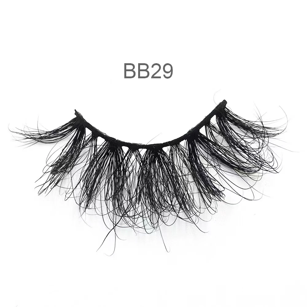 NEW HBZGTLAD 3D Mink Hair False Eyelashes Wispy Cross Eye Lashes Fluffy Handmade Extension Mink Eyelashes