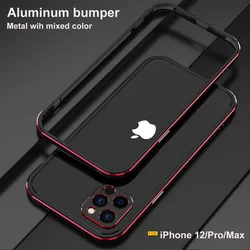 For iphone 15 12 pro case Luxury Aluminum bumper case for iphone 13 pro max cover 12 13 mini 14 15 Plus capas metal frame Funda