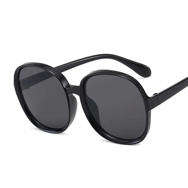 2021 Plastic Classic Vintage Woman Sunglasses Oversized Round Frame Luxury Brand Designer Female Glasses Big Shades Oculos