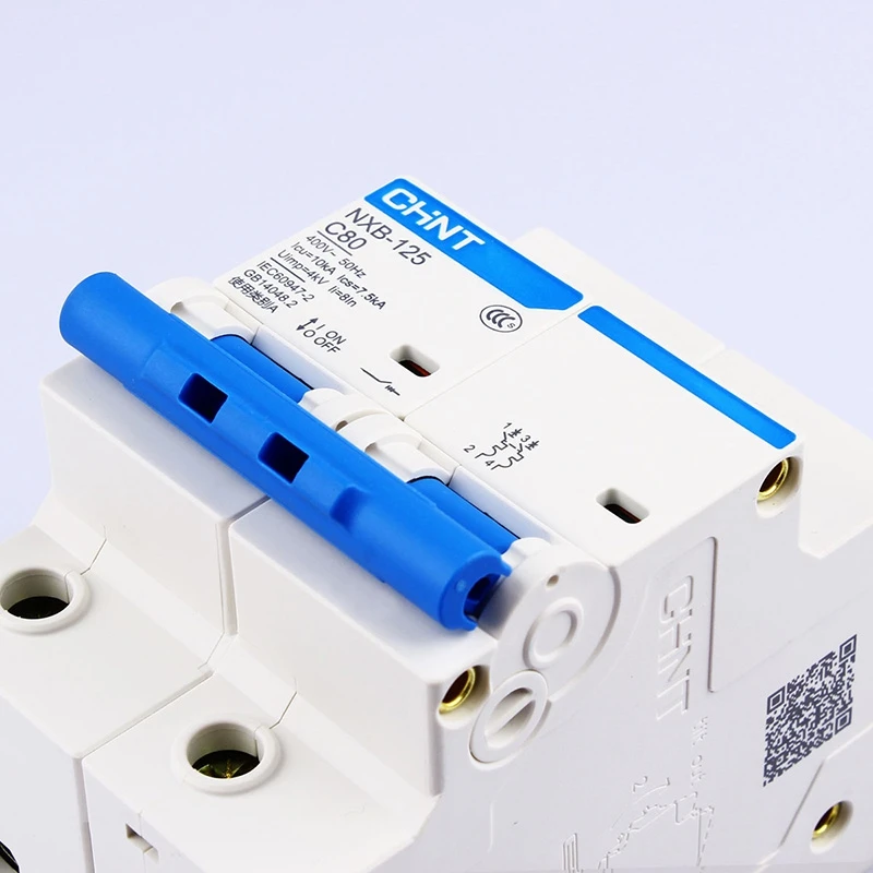 CHINT NXB-125 2P AC 230/400V breaker 63 80 100 125A disconnector DZ158 Kunlun series electromagnetic release type c