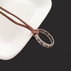 PS4 game Uncharted 4 Necklace A Thief's End Nathan Drake кольцо Pendants Necklace Leather Chain Women Men Jewelry Wholesale