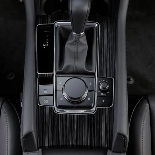 Imagen 2 del producto Pegatina embellecedora para Interior de coche, embellecedor de panel de engranajes para mazda 3, 2020, 2021, acero inoxidable, 1 unidad
